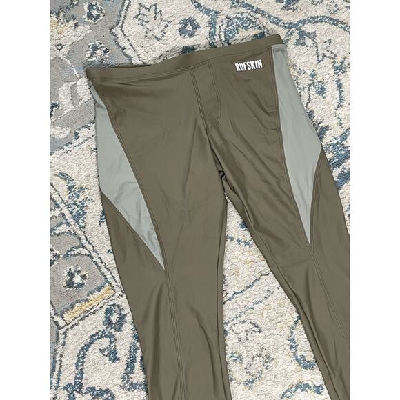 Rufskin Men’s Compression Leggings M Olive Green Athletic Gym Running - Picture 4 of 8